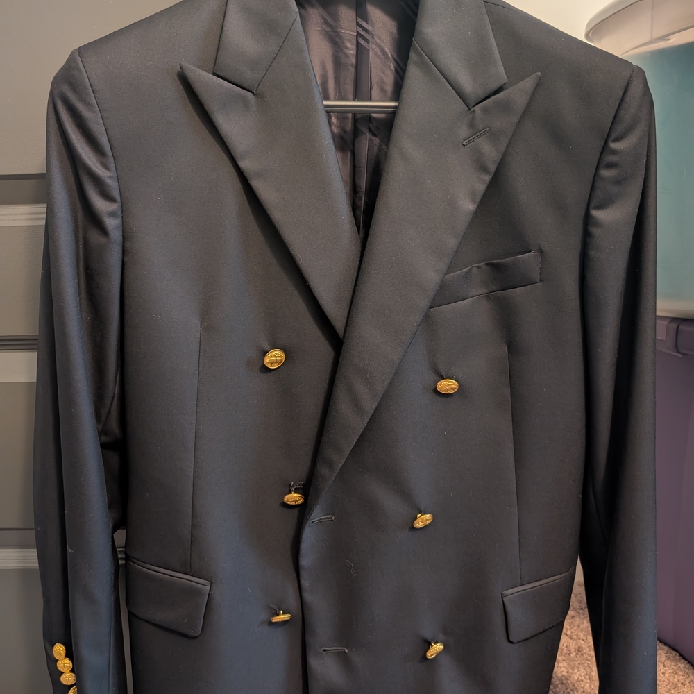 Brooks Brothers Navy Blazer with Gold Buttons